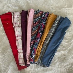 Janie and Jack lot of 9 pairs of size 6 girls ponte pants